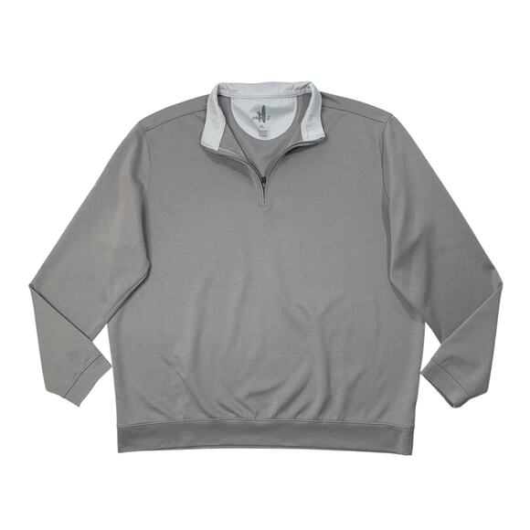 Johnnie O Sweatshirt Mens XL Grey Diaz Performance Quarter Zip Golf Pullover - Picture 1 of 13